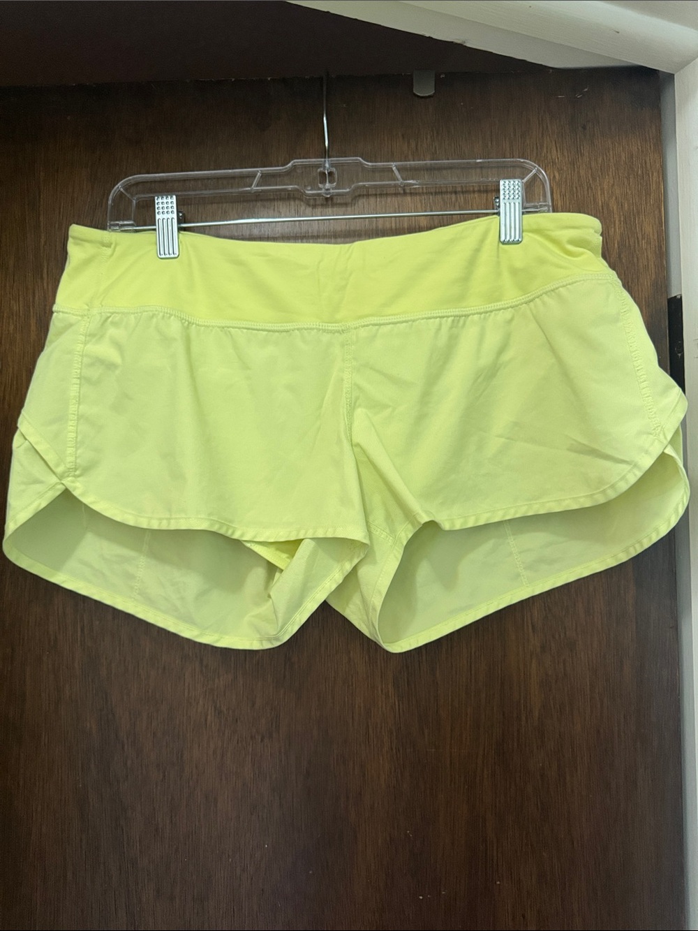 Lululemon Women’s Lime Yellow Performance Running Shorts